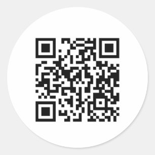 Personalizado Código QR Pegatinas de la Ronda Blan