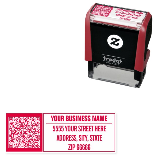 Personalizado Código QR Su Nombre Dirección Sello  (In Situ)