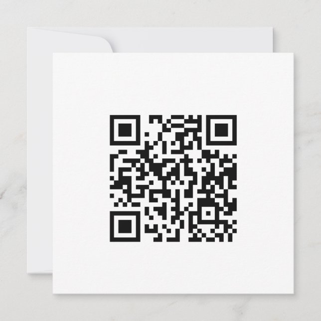 Personalizado Código Qr texto tarjeta de invitació (Anverso)