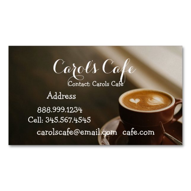 Personalizado Coffeehouse Cafe Coffee Shop Tarjeta (Anverso)