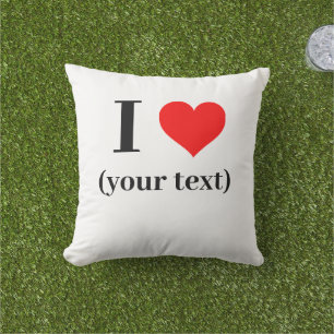 PERSONALIZADO! Cojín decorativo de corazón 16" x 1