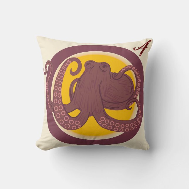 Personalizado - Cojín decorativo Octopus de vida m (Anverso)