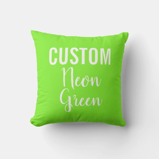 Personalizado Cojín decorativo VERDE NEON personal (Anverso)