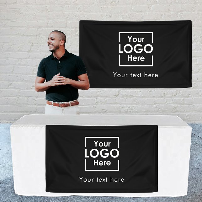 Personalizado Colgar Rótulo de pancartas - Logotip (Custom Hanging Banner Sign Business Logo Text)