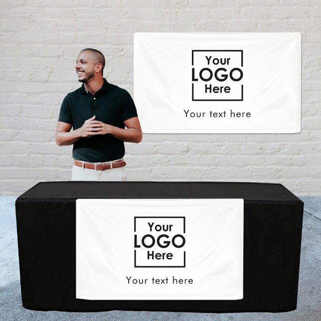 Personalizado Colgar Rótulo de pancartas - Logotip (Custom Hanging Banner Sign Business Logo Text)