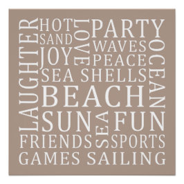 Personalizado Color Beach House poster
