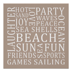 Personalizado Color Beach House poster