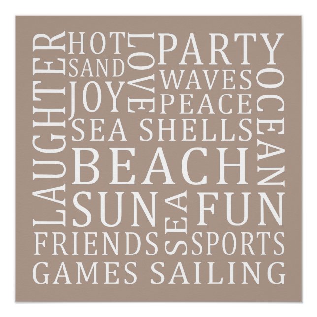 Personalizado Color Beach House poster (Anverso)