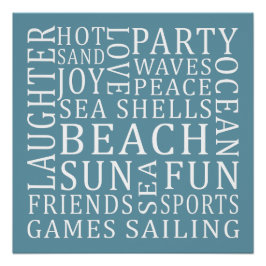 Personalizado Color Beach House poster