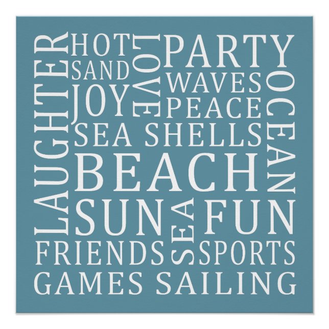 Personalizado Color Beach House poster (Anverso)