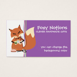 Personalizado color coser nociones zorro etiqueta