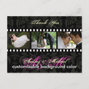 Personalizado Color/Damask Fotos Gracias postales