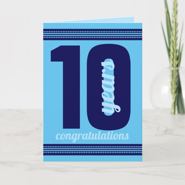 Personalizado color tarjeta de aniversario de empl (Anverso)