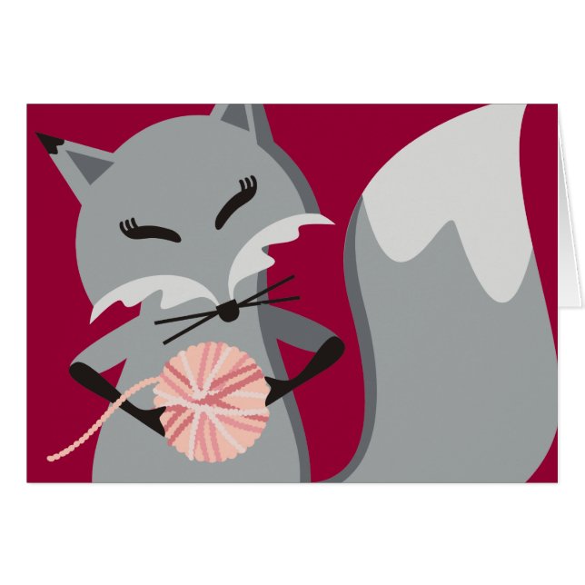 Personalizado color zorro hilo de punto agujas de  (Anverso (Horizontal))