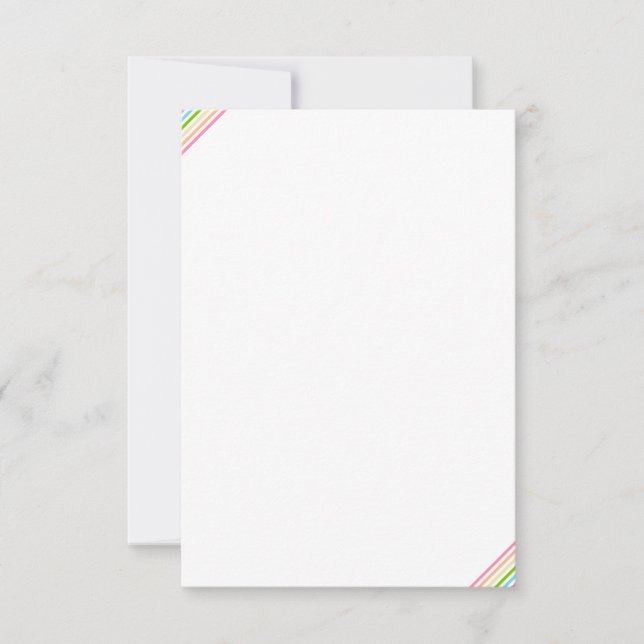 Personalizado Colores arcoiris Stripe Plantilla en (Anverso)