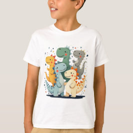 Personalizado colorido Dinosaurios Niños Camiseta