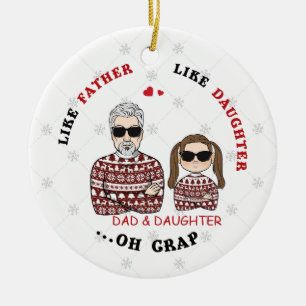 Personalizado Como Padre Como Ornamento De Hija