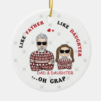 Personalizado Como Padre Como Ornamento De Hija