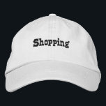 Personalizado Comprar Color Negro Texto Gorras Bla<br><div class="desc">Los Gorras de compras utilizan para los amantes de las compras,  los compradores en línea o fuera de línea. Mini Saloon Tamaño de letra Comprar Nombre de texto con color negro Texto clásico,  hermoso,  nuevo,  fresco color blanco bordado o Gorras</div>