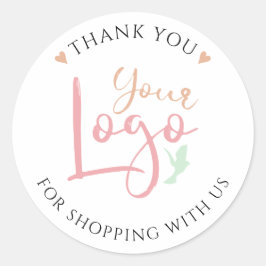 Personalizado Compras Gracias Pegatina Circular Cl