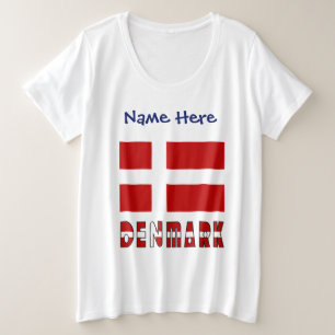 Personalizado con Dinamarca y la bandera danesa