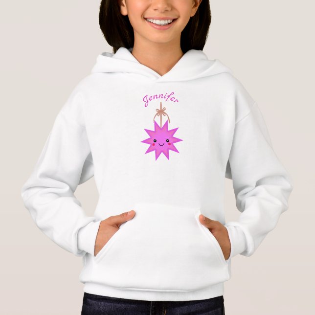 Personalizado Con Ornamento De Estrella Rosa (Anverso)