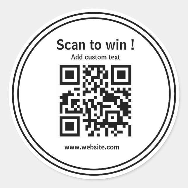 personalizado concurso de código qr Pegatina senci (Anverso)
