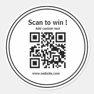 personalizado concurso de código qr Pegatina senci