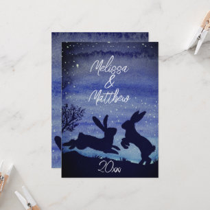 Personalizado Conejo Conejo Nocturno Azul Deseos d