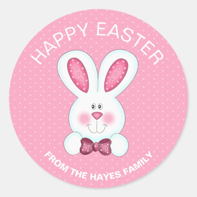 Personalizado Conejo Conejo Pegatina (Anverso)