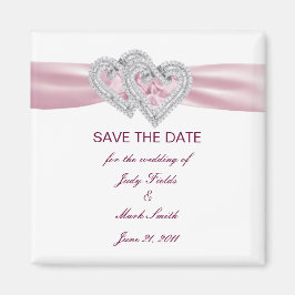 Personalizado Corazones Rosados Guardar El Imán De