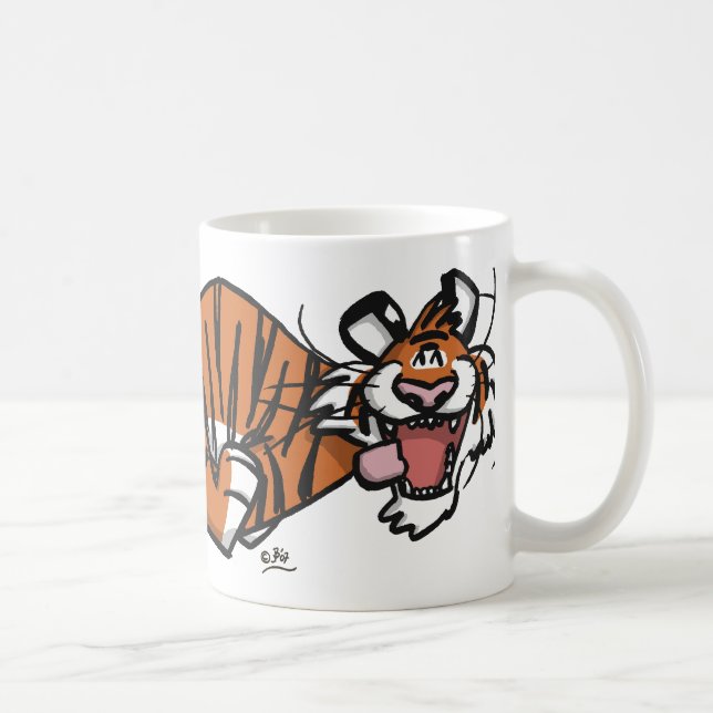 Personalizado corriendo la taza del tigre (Derecha)