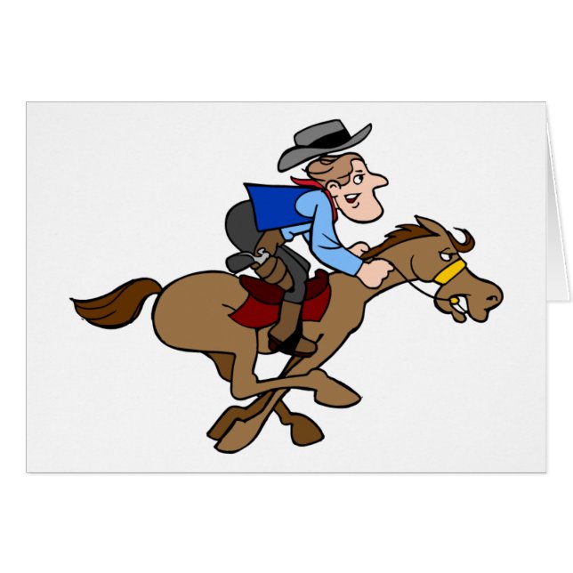 Personalizado Cowboy Gallops Caballo rápido (Anverso (Horizontal))