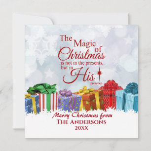 Personalizado cristiano navidad elegante tarjeta d
