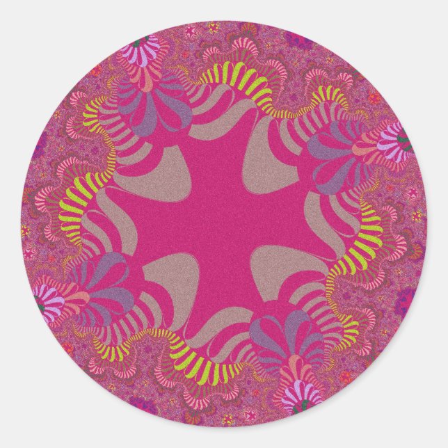 Personalizado Cruz Arcoiris Rosa Grandes Pegatinas (Anverso)