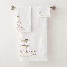 Personalizado Cruz Dorada Cristianismo, Bautismo