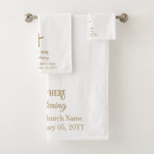 Personalizado Cruz Dorada Cristianismo, Bautismo