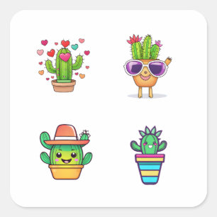 Personalizado Cuaderno Cactus Funny 4 Pegatinas de