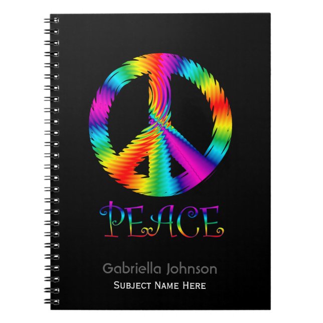 Personalizado: Cuaderno del signo de la paz del (Frente)
