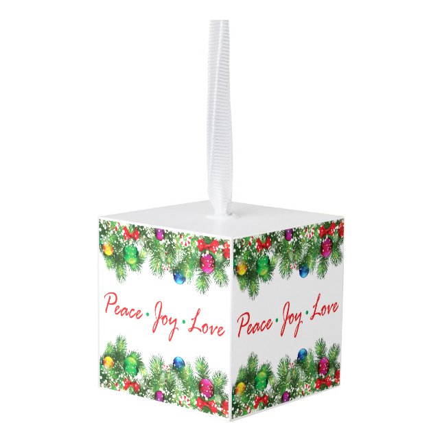Personalizado Cubo Ornamento (Reverso en perspectiva)