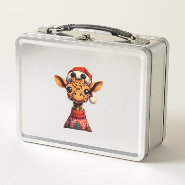 Personalizado Cuidado Giraffe Con Navidades De San (Anverso)