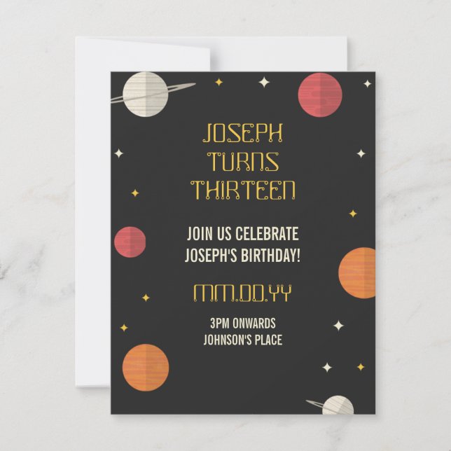 Personalizado Cumpleaños de los niños modernos (Anverso)