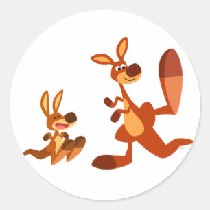 Personalizado curado Kangaroo Dad y el Pegatina de