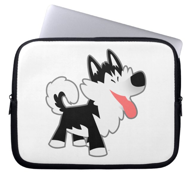 Personalizado curado Siberian Husky Funda portátil (Frente)