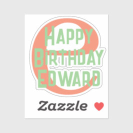 Personalizado-Cut Vinyl Pegatina feliz de cumpleañ