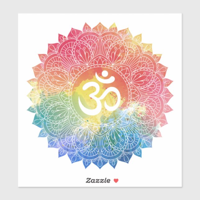 PERSONALIZADO CUT VINYL PEGATINA : RAINBOW MANDALA (Hoja)