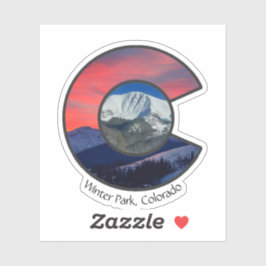 Personalizado-Cut Vinyl Winter Park Pegatina