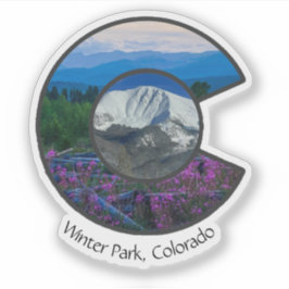Personalizado-Cut Vinyl Winter Park Pegatina Color