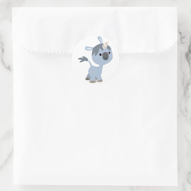 Personalizado Cuta Feliz, bebé Pegatina Unicornio (Bolso)