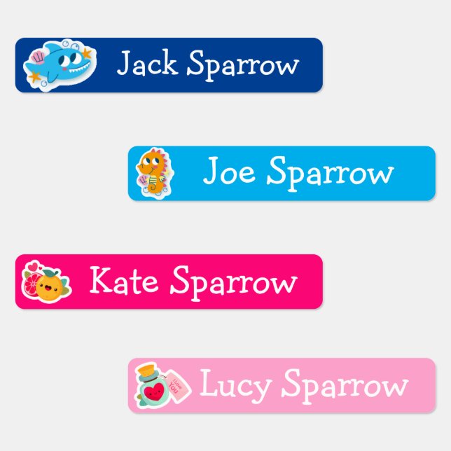 Personalizado Cute Animal Boy y Chica Pegatina de  (Grupo)